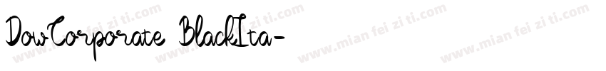 DowCorporate BlackIta字体转换